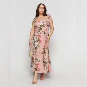 Reformation Nadira Dress Es Rose Garden - Size 14